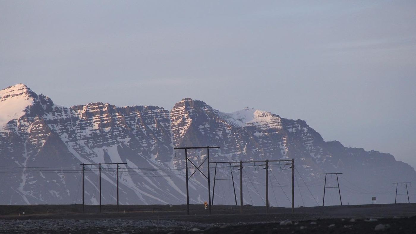 Icelandic mountains at dawn